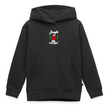 Jingle bell Rockin Musique de Noël - Sweat Premium à capuche enfant bio - noir - Devant - AI Model Kid Male (0cm)