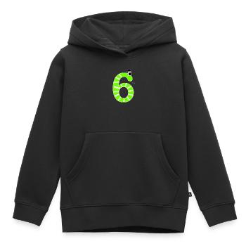 Numéro 6 Snake Kids - Sweat Premium à capuche enfant bio - noir - Devant - AI Model Kid Male (0cm)