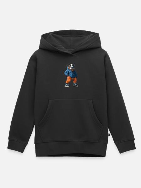 Hund - Kinder Premium Organic Hoodie - Schwarz