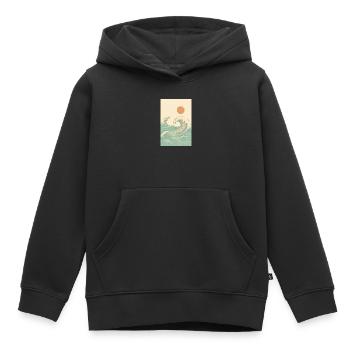 Ein sommerliches Bild am Meer - Kinder Premium Organic Hoodie - Schwarz - Vorne - AI Model Kid Male (0cm)