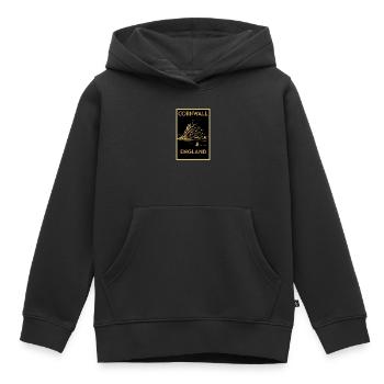 Cornwall, Angleterre – Affiche de voyage Art déco - Sweat Premium à capuche enfant bio - noir - Devant - AI Model Kid Male (0cm)