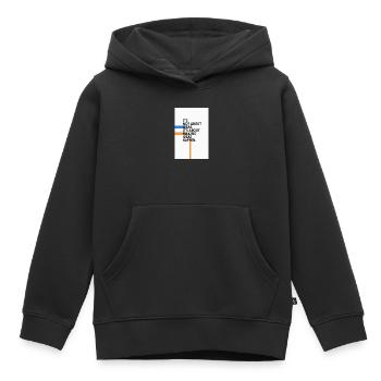 Ideas Happen – Reduziertes Typo Design - Kinder Premium Organic Hoodie - Schwarz - Vorne - AI Model Kid Male (0cm)