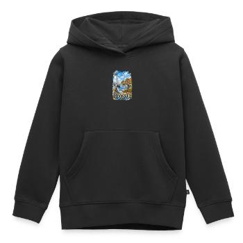 HookSiel Nautik Hafenmotiv - Kinder Premium Organic Hoodie - Schwarz - Vorne - AI Model Kid Male (0cm)