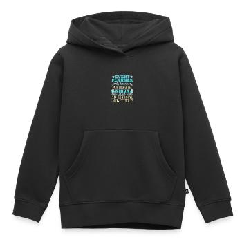 Gestionnaire d’événements Gestionnaire d’événements - Sweat Premium à capuche enfant bio - noir - Devant - AI Model Kid Male (0cm)