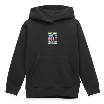Santé mentale Mentale Gesundheit - Sweat Premium à capuche enfant bio - noir - Devant - AI Model Kid Male (0cm)