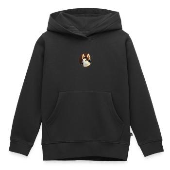 Husky - Kids Premium Organic Hoodie - black - Front - AI Model Kid Male (0cm)