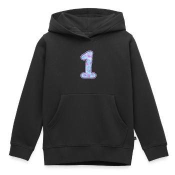 Premier anniversaire - Sweat Premium à capuche enfant bio - noir - Devant - AI Model Kid Male (0cm)