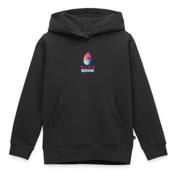 Meowmi Laster - Kinder Premium Organic Hoodie - Schwarz - Vorne - AI Model Kid Male (0cm)