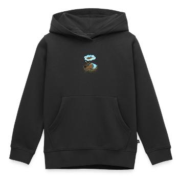 Kiwi Vogel Träumen - Kinder Premium Organic Hoodie - Schwarz - Vorne - AI Model Kid Male (0cm)