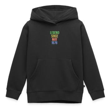 Legende seit Mai1976 - Kinder Premium Organic Hoodie - Schwarz - Vorne - AI Model Kid Male (0cm)