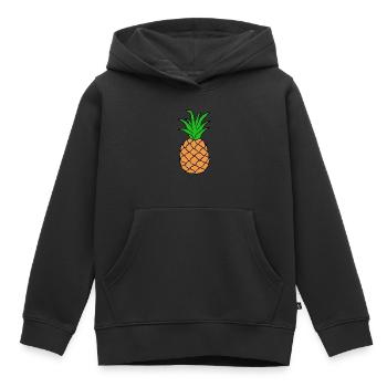 Pineapple Drawing - Kids Premium Organic Hoodie - black - Front - AI Model Kid Male (0cm)
