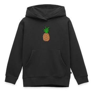 Pineapple Drawing - Kids Premium Organic Hoodie - black - Front - AI Model Kid Male (0cm)