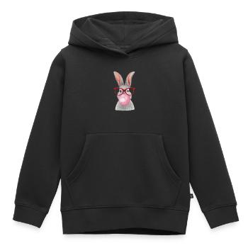 Rabbit chewed gum - Kids Premium Organic Hoodie - black - Front - AI Model Kid Male (0cm)