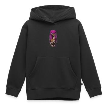 Merveille innocente : Bébé cerf tacheté - Sweat Premium à capuche enfant bio - noir - Devant - AI Model Kid Male (0cm)