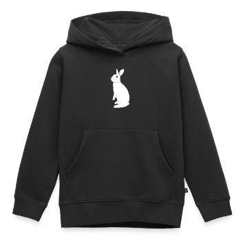 Albino Kaninchen - Kinder Premium Organic Hoodie - Schwarz - Vorne - AI Model Kid Male (0cm)