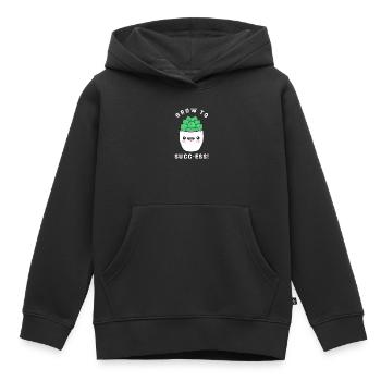 Kakteen Pflanze Kaktus - Kinder Premium Organic Hoodie - Schwarz - Vorne - AI Model Kid Male (0cm)