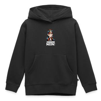 Avant que vous ne demandiez : Berger australien Aussie Aussie - Sweat Premium à capuche enfant bio - noir - Devant - AI Model Kid Male (0cm)