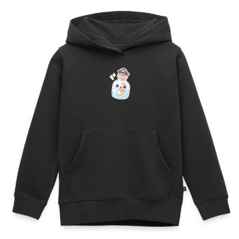 Cute Pirate Message in a Bottle - Kinder Premium Organic Hoodie - Schwarz - Vorne - AI Model Kid Male (0cm)