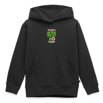 Tonnenjob erledigt | Wertstoffhof - Kinder Premium Organic Hoodie - Schwarz - Vorne - AI Model Kid Male (0cm)