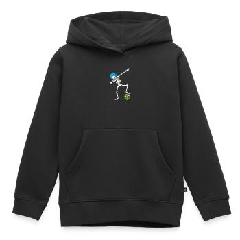 Skeleton Spike Volleyball Halloween - Sweat Premium à capuche enfant bio - noir - Devant - AI Model Kid Male (0cm)