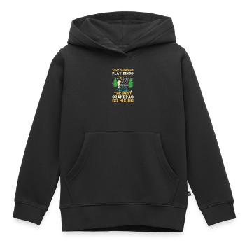 Some grandpas play bingo the best grandpas go Hiki - Kids Premium Organic Hoodie - black - Front - AI Model Kid Male (0cm)