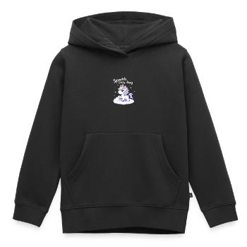 Jeden Tag funkeln Einhorn Magie Inspiration - Kinder Premium Organic Hoodie - Schwarz - Vorne - AI Model Kid Male (0cm)