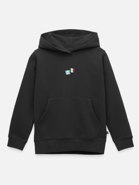 Guatemala Italia Bandiera Italiana guatemalteca - Felpa Premium con cappuccio bambino bio - nero