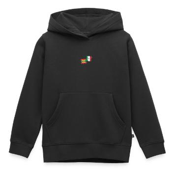 Grenade Italie Drapeau Grenade Italien - Sweat Premium à capuche enfant bio - noir - Devant - AI Model Kid Male (0cm)