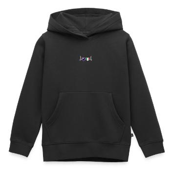 Cayman Islands Italien Vintage Herzschlag Flagge - Kinder Premium Organic Hoodie - Schwarz - Vorne - AI Model Kid Male (0cm)