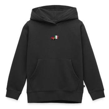 Drapeau de l’Angola Italie Angola - Sweat Premium à capuche enfant bio - noir - Devant - AI Model Kid Male (0cm)