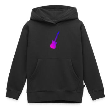 Guitariste Guitariste Hommes Guitariste Femmes - Sweat Premium à capuche enfant bio - noir - Devant - AI Model Kid Male (0cm)
