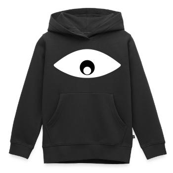 Auge beobachtet dich - Kinder Premium Organic Hoodie - Schwarz - Vorne - AI Model Kid Male (0cm)