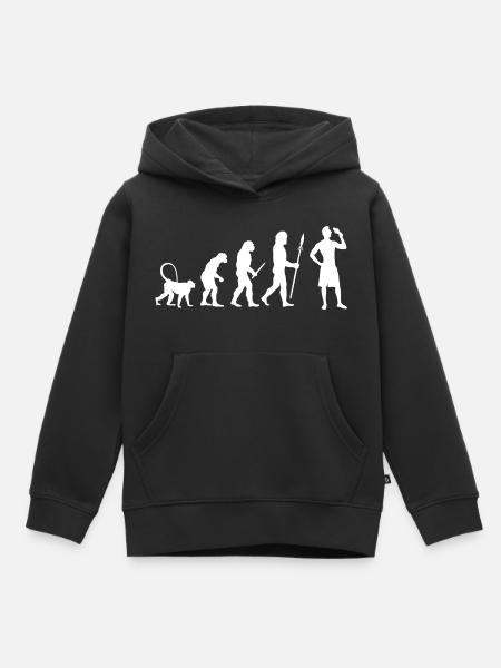 Eiscreme Evolution - Kinder Premium Organic Hoodie - Schwarz