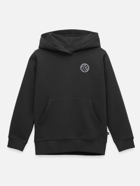 Volleyball weiß bestickt - Kinder Premium Organic Hoodie - Schwarz