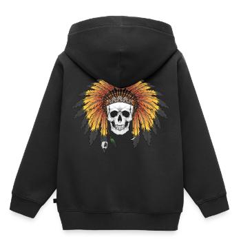 Indian Skull - Sweat Premium à capuche enfant bio - noir - Dos - AI Model Kid Male (0cm)