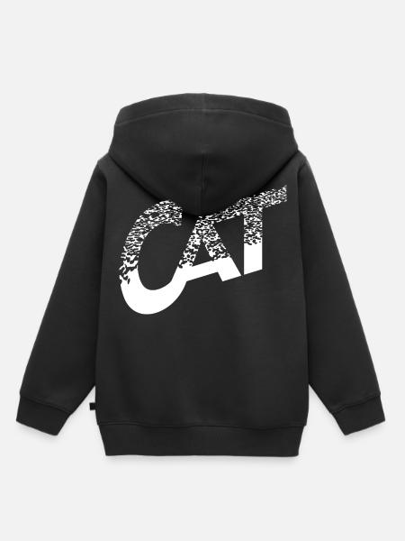 CAT - Kinder Premium Organic Hoodie - Schwarz