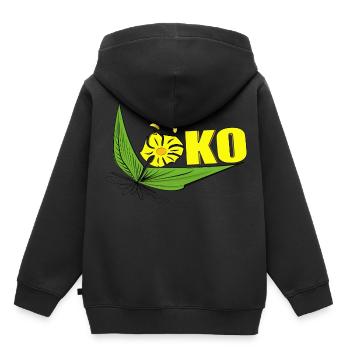 ÖKO - Kinder Premium Organic Hoodie - Schwarz - Hinten - AI Model Kid Male (0cm)