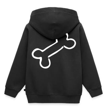 Os os de chien médecin vétérinaire cadeau - Sweat Premium à capuche enfant bio - noir - Dos - AI Model Kid Male (0cm)