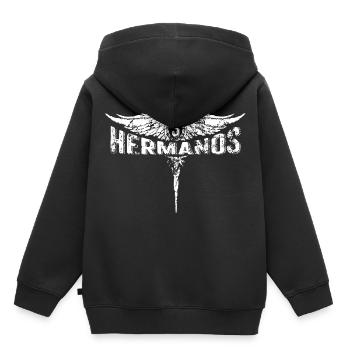 Tres Hermanos - Sweat Premium à capuche enfant bio - noir - Dos - AI Model Kid Male (0cm)
