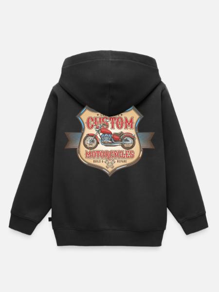 Custom Motorcycles - Kinder Premium Organic Hoodie - Schwarz