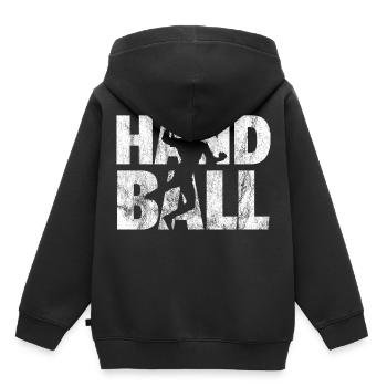 Handball shirt Geschenk Handballer Handballerin - Kinder Premium Organic Hoodie - Schwarz - Hinten - AI Model Kid Male (0cm)