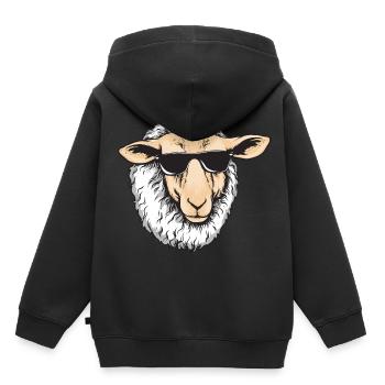 Cool Sheep With Sunglasses - Herd Farm - Kids Premium Organic Hoodie - black - Back - AI Model Kid Male (0cm)