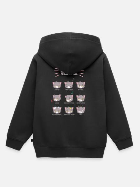 Lustige Katzen - Kinder Premium Organic Hoodie - Schwarz