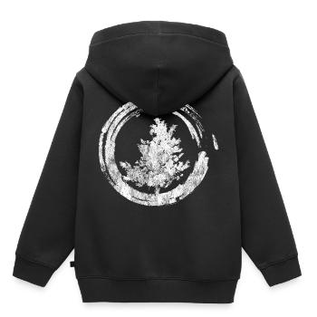 Tree nature conservation nature planting shirt trees - Kids Premium Organic Hoodie - black - Back - AI Model Kid Male (0cm)