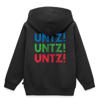 EDM Elektronische Tanzmusik Techno Rave - Kinder Premium Organic Hoodie - Schwarz - Hinten - AI Model Kid Male (0cm)