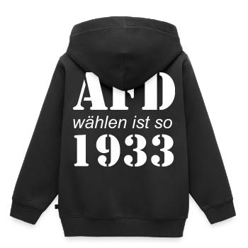 AFD wählen ist so 1933 Wahlen Politik - Kinder Premium Organic Hoodie - Schwarz - Hinten - AI Model Kid Male (0cm)