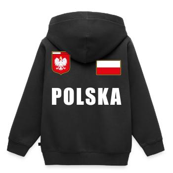 Poland Soccer T-Shirt Jersey Fanshirt Fans - Kids Premium Organic Hoodie - black - Back - AI Model Kid Male (0cm)