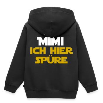 Viel Mimi ich hier spuere Mimi FReundin w - Kinder Premium Organic Hoodie - Schwarz - Hinten - AI Model Kid Male (0cm)