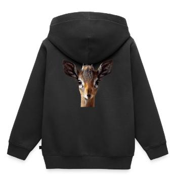 Antilope, Dik - Sweat Premium à capuche enfant bio - noir - Dos - AI Model Kid Male (0cm)