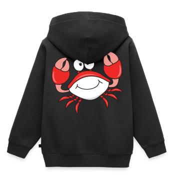 Crustacés du crabe - Sweat Premium à capuche enfant bio - noir - Dos - AI Model Kid Male (0cm)